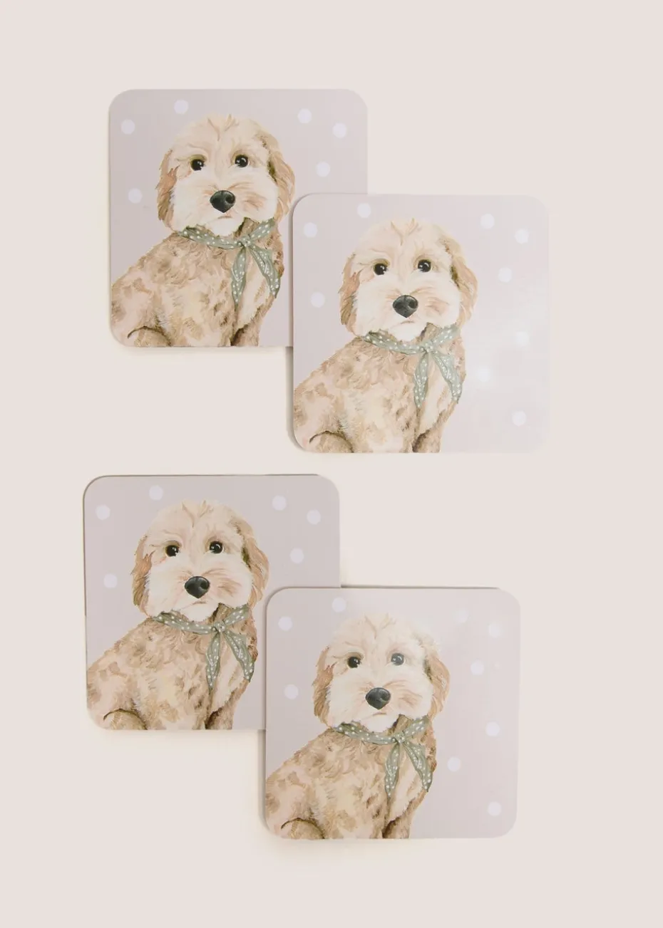 White Connie Cockapoo Tea Tray