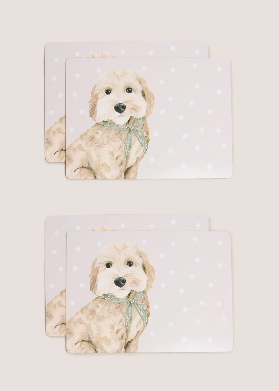 White Connie Cockapoo Tea Tray
