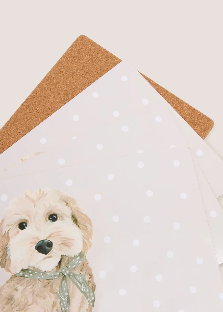White Connie Cockapoo Tea Tray