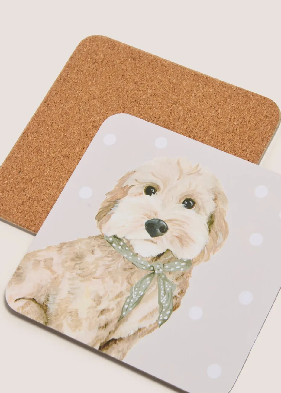 White Connie Cockapoo Tea Tray