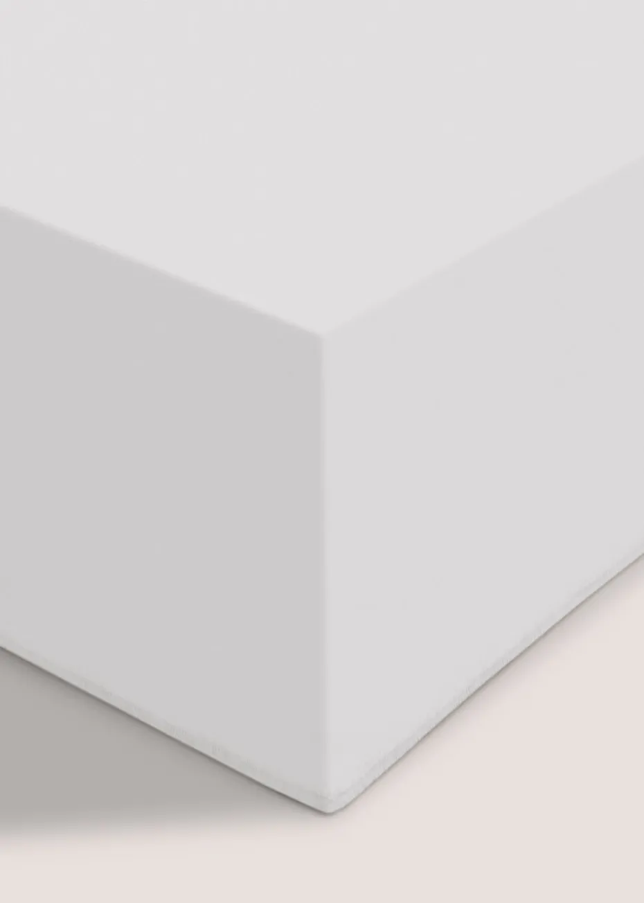 White Cotton Deep Fitted Bed Sheet (180 Thread Count)
