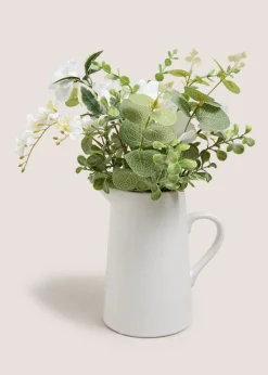 White Flowers In A Jug