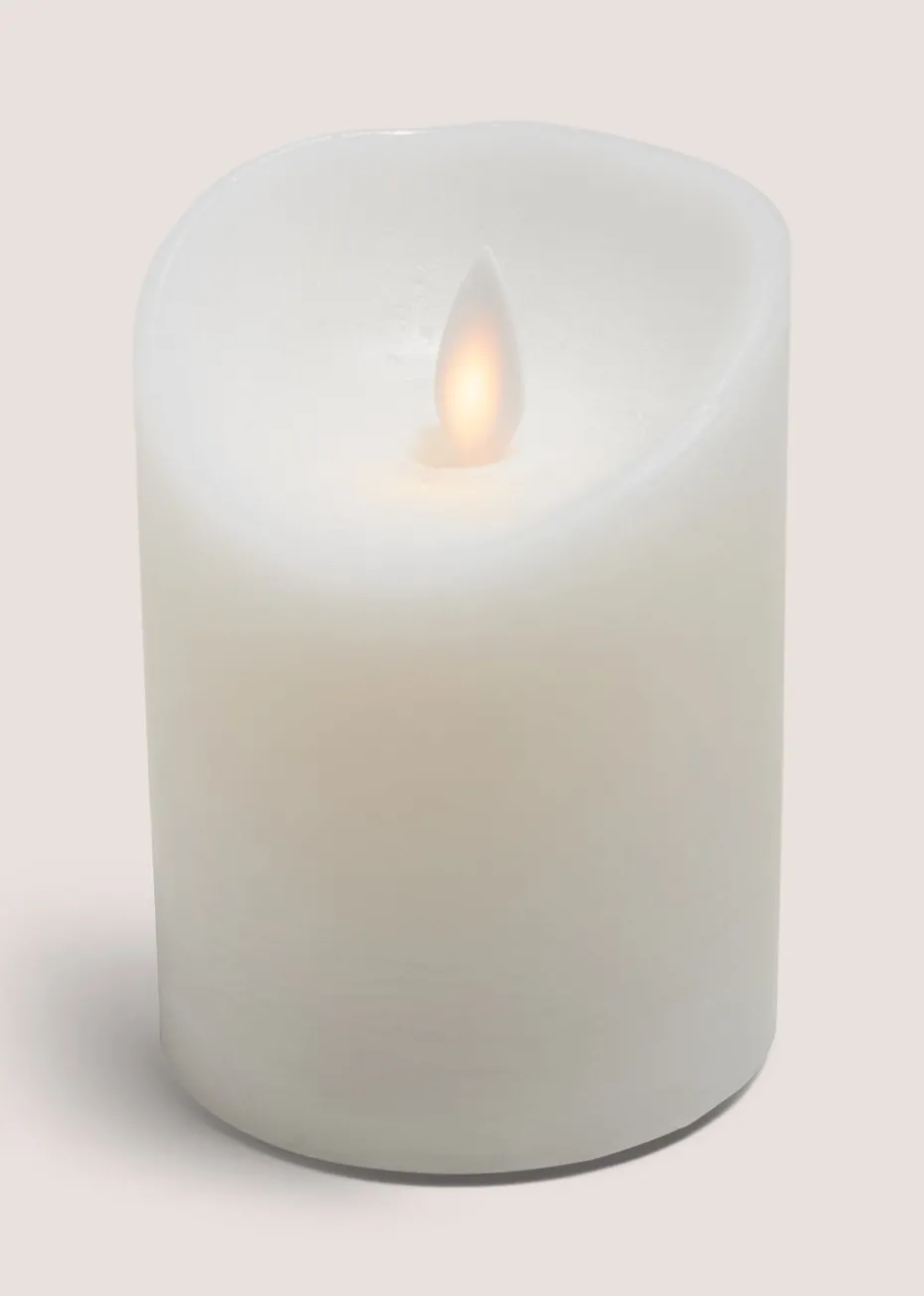 White LED Small Pillar Candle