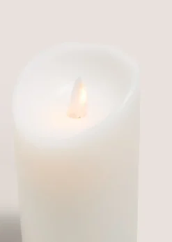 White LED Small Pillar Candle