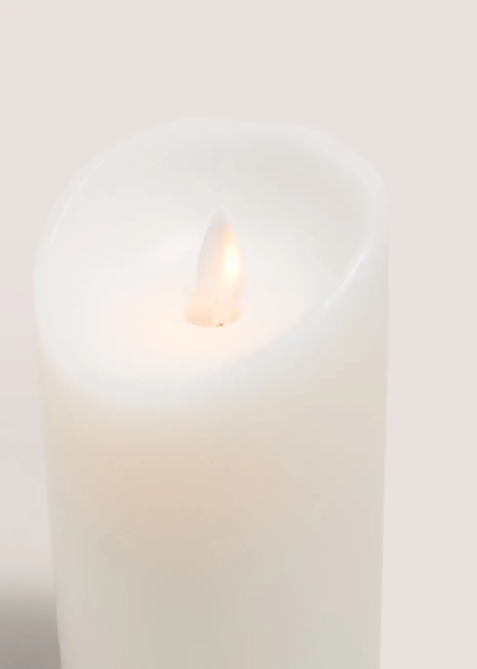 White LED Small Pillar Candle