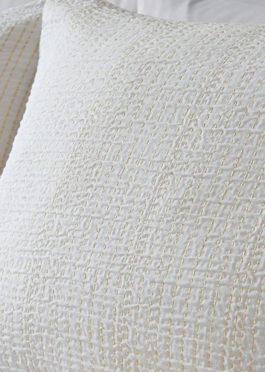 White Metallic Duvet Set