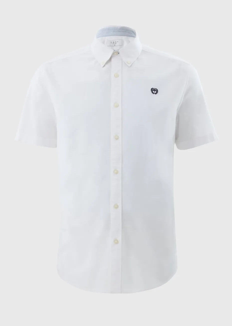 White Short Sleeve Oxford Shirt