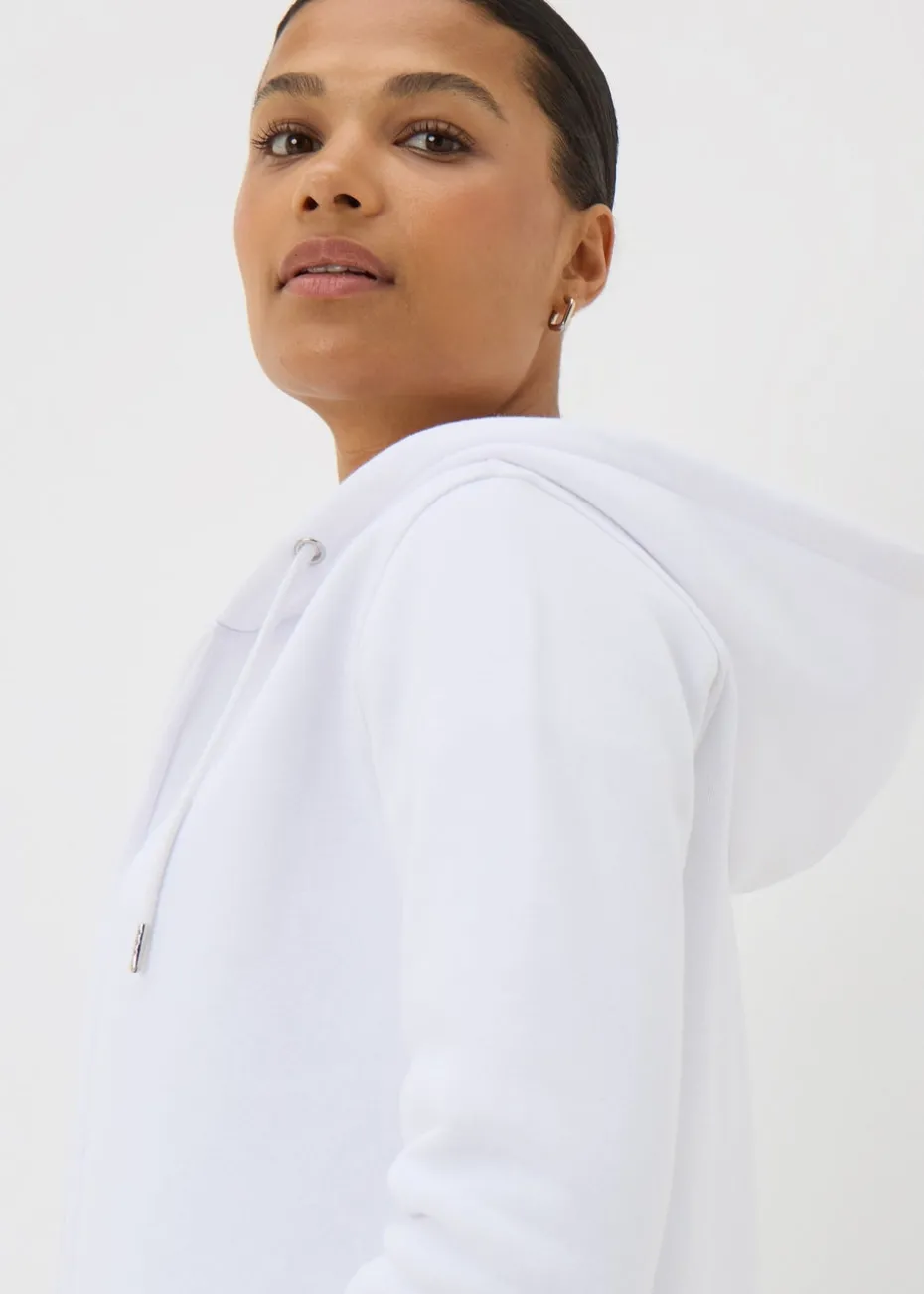White Zip Up Hoodie