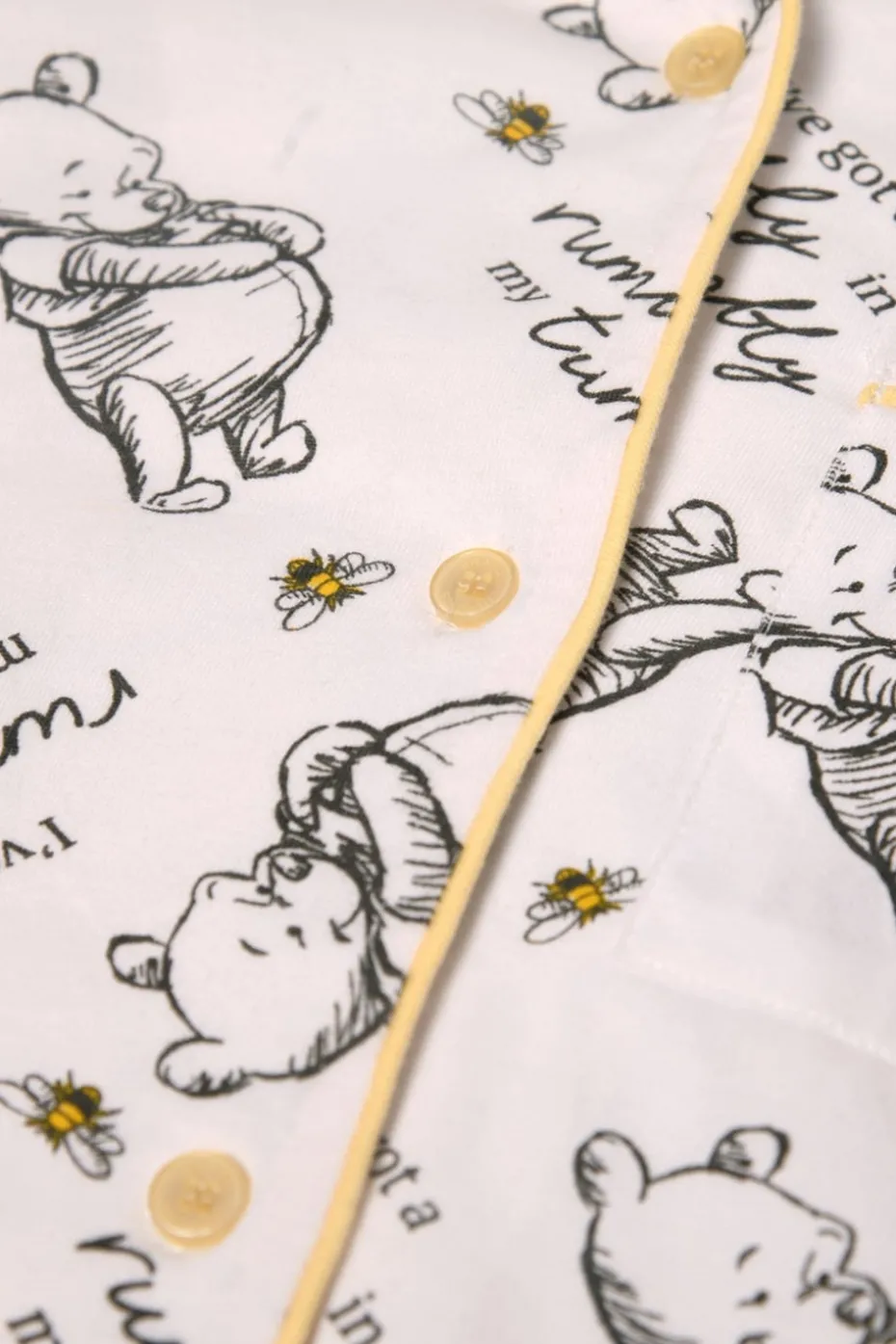 Winnie The Pooh Ladies White Maternity Pyjama