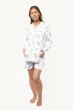 Winnie The Pooh Ladies White Maternity Pyjama