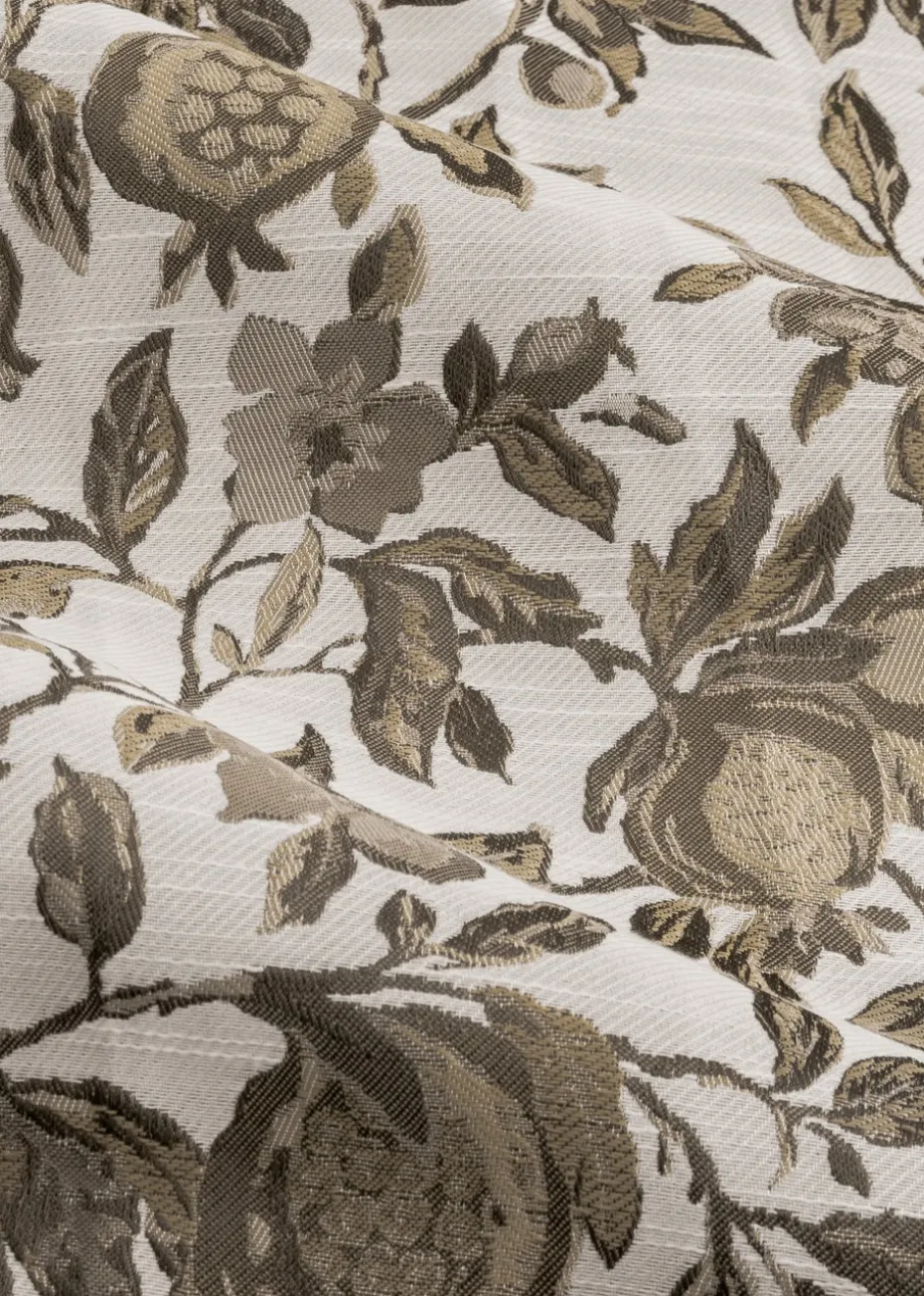 Wylder Nature Pomegranate Floral Jacquard Pencil Pleat Curtains