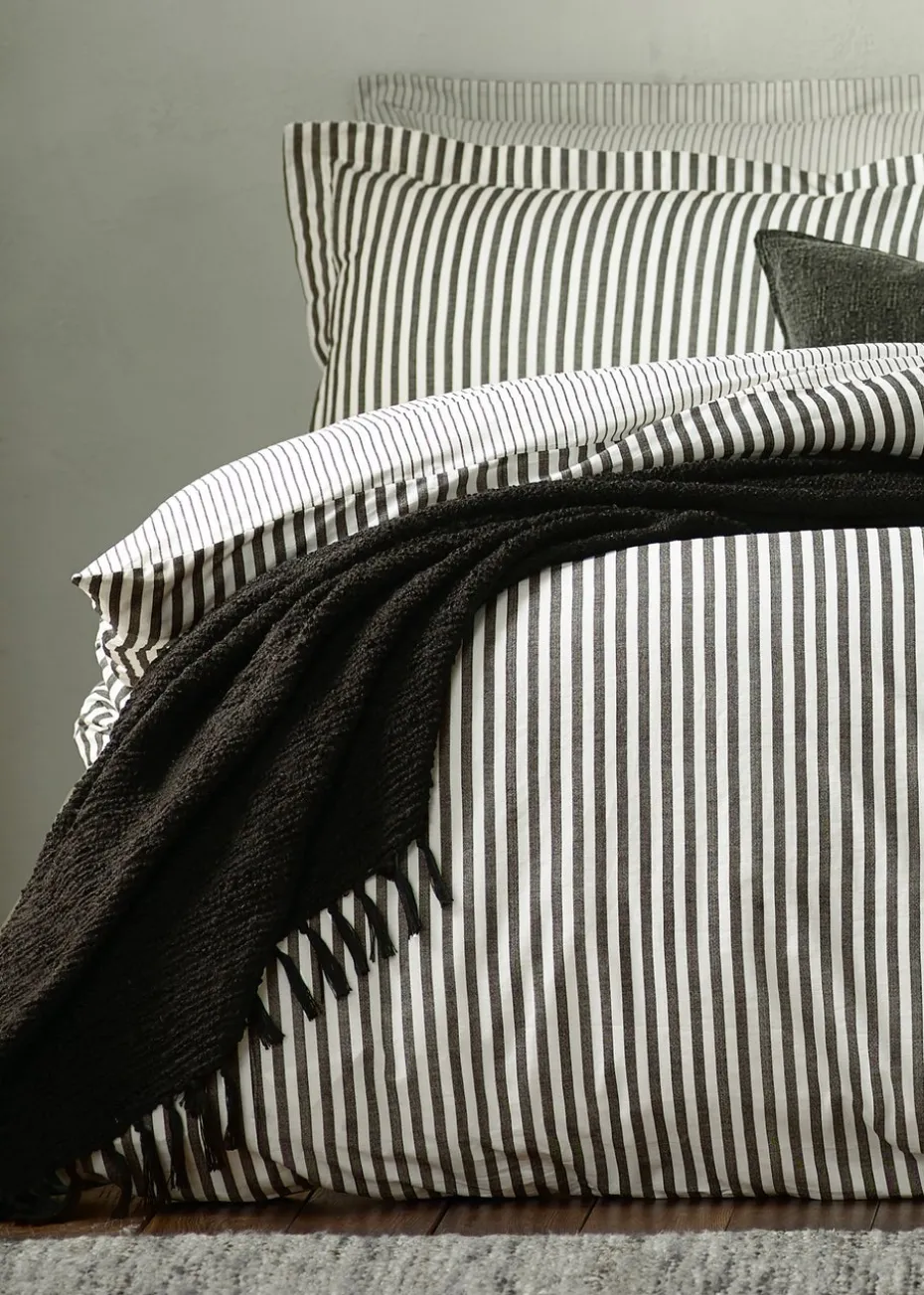 Yard Hebden Melange Stripe Cotton Duvet Cover Set