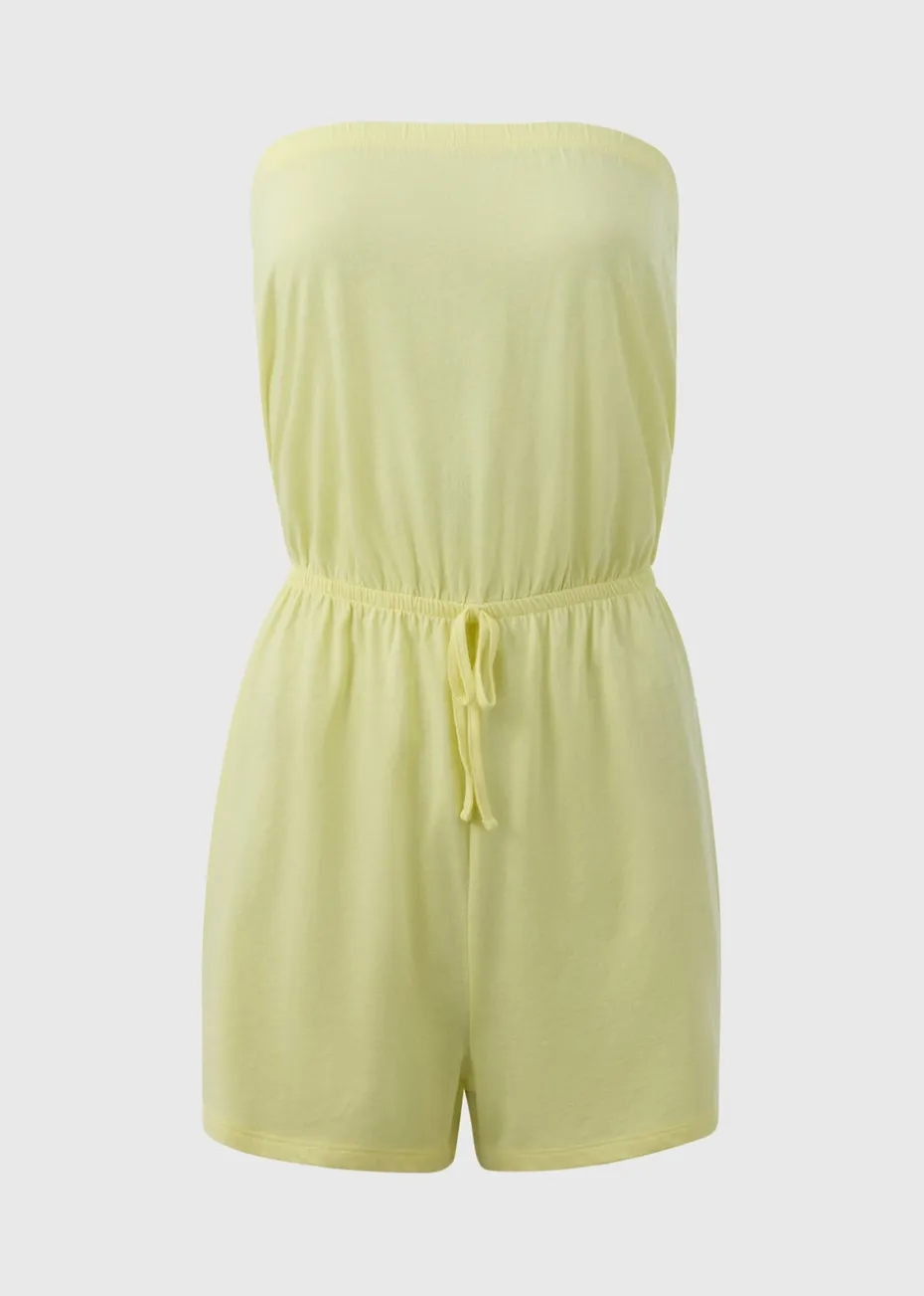 Yellow Bandeau Playsuit