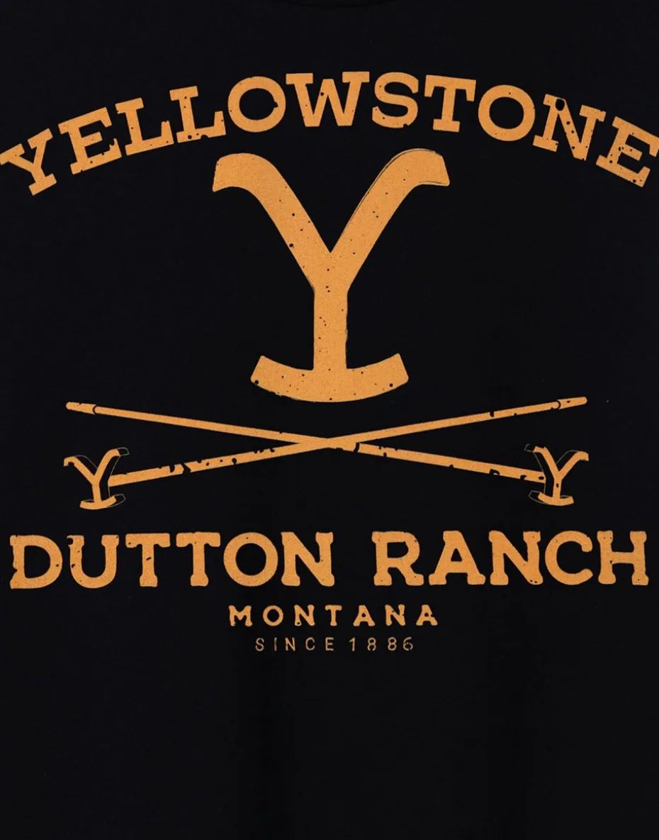 Yellowstone Black Dutton Ranch Short Sleeved T-Shirt