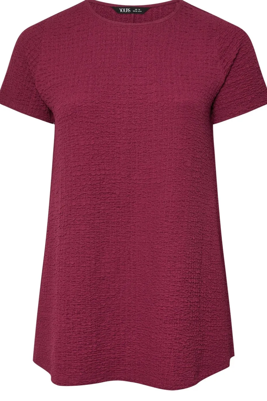Yours Curve Dark Pink Textured Swing Top
