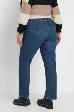 Yours Curve Mid Blue Mom Jeans