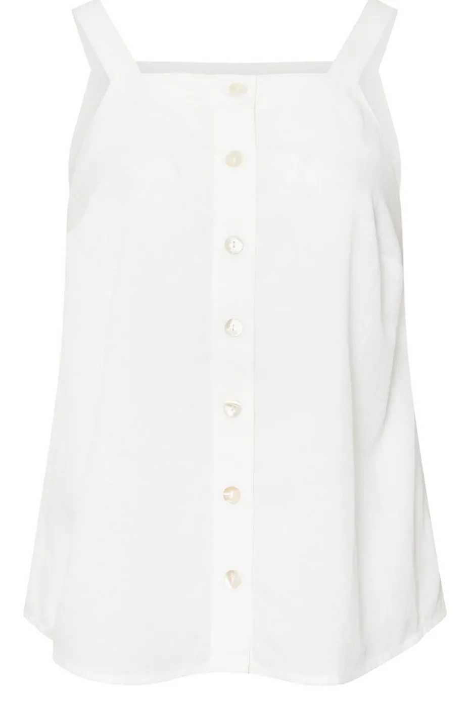 Yours Curve White Square Neck Vest Top